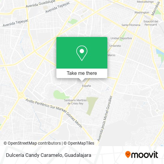 Dulcería Candy Caramelo map