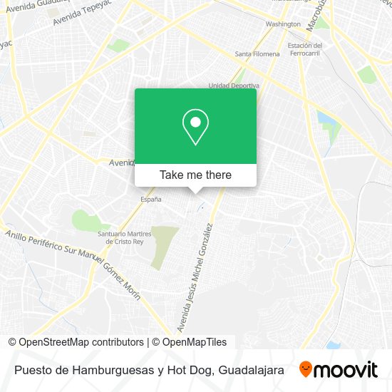 Mapa de Puesto de Hamburguesas y Hot Dog