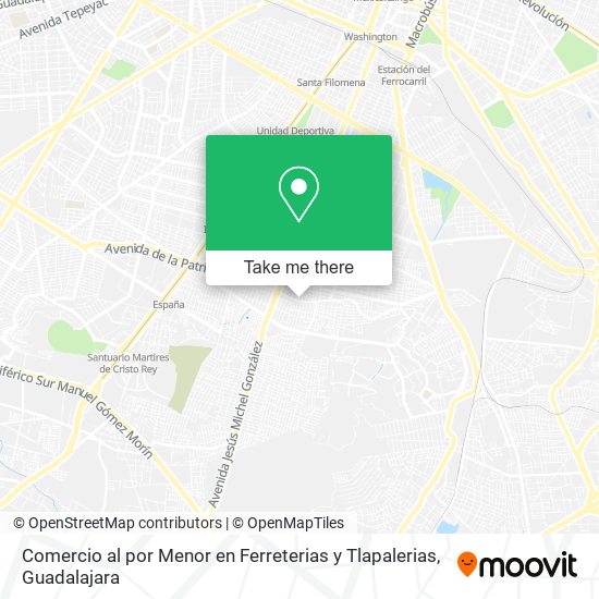 Comercio al por Menor en Ferreterias y Tlapalerias map