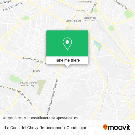 Mapa de La Casa del Chevy-Refaccionaría