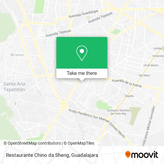 Restaurante Chino da Sheng map