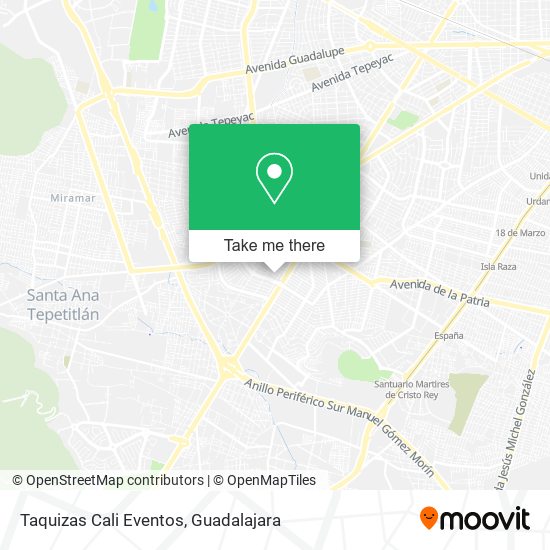 Taquizas Cali Eventos map