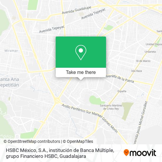 HSBC México, S.A., institución de Banca Múltiple, grupo Financiero HSBC map