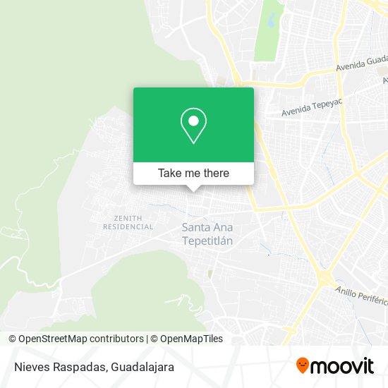 Mapa de Nieves Raspadas