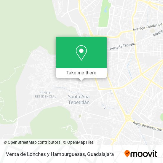 Venta de Lonches y Hamburguesas map