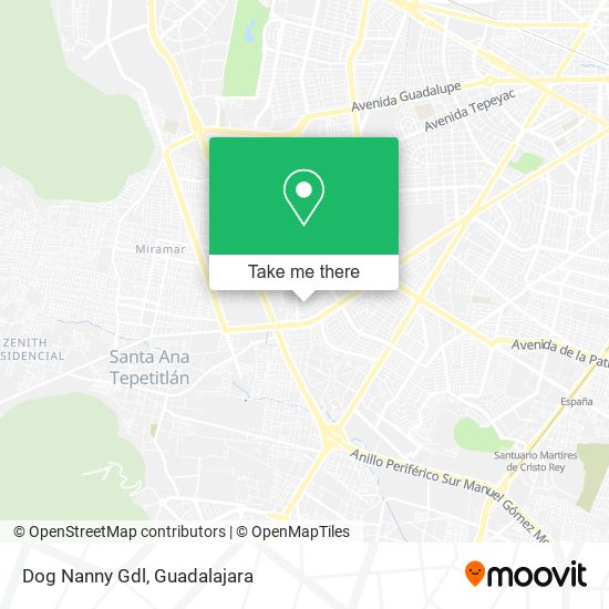 Mapa de Dog Nanny Gdl