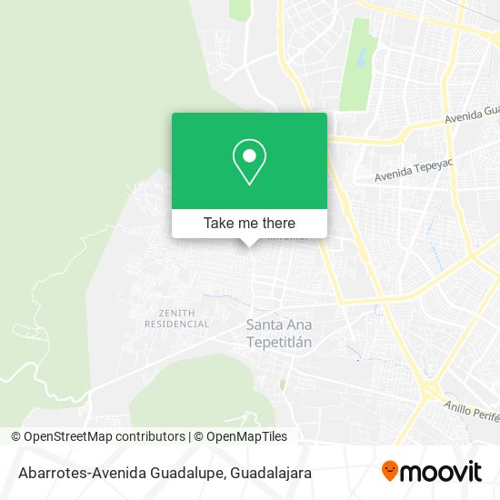 Mapa de Abarrotes-Avenida Guadalupe