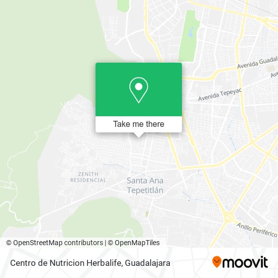 Mapa de Centro de Nutricion Herbalife