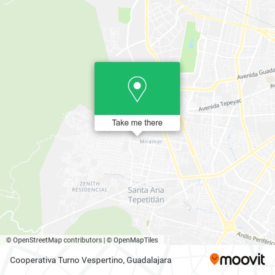 Cooperativa Turno Vespertino map