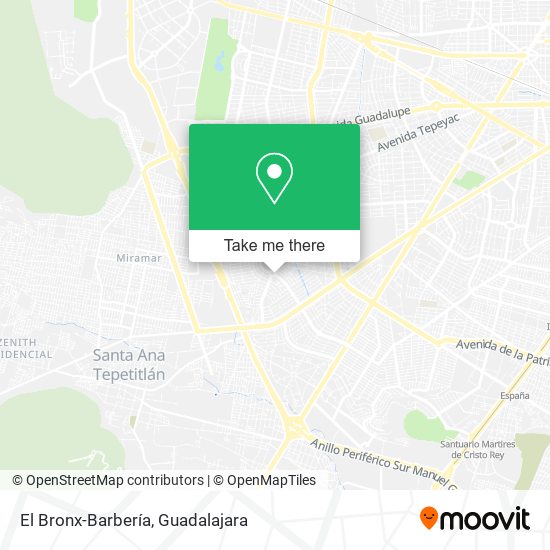 El Bronx-Barbería map