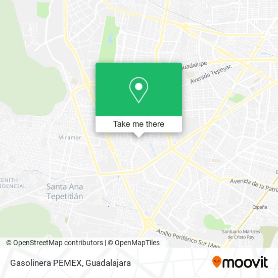 Gasolinera PEMEX map