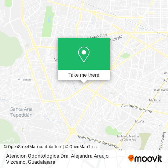 Atencion Odontologica Dra. Alejandra Araujo Vizcaino map