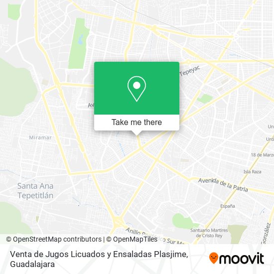 Venta de Jugos Licuados y Ensaladas Plasjime map