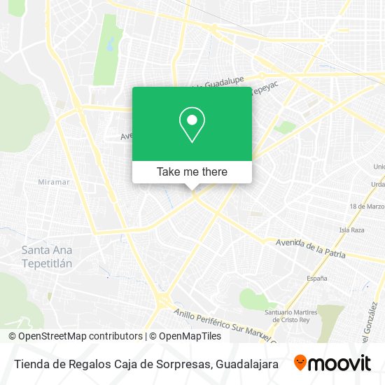 Mapa de Tienda de Regalos Caja de Sorpresas