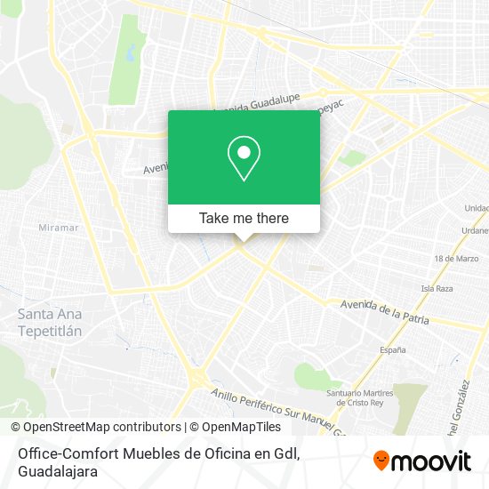 Mapa de Office-Comfort Muebles de Oficina en Gdl