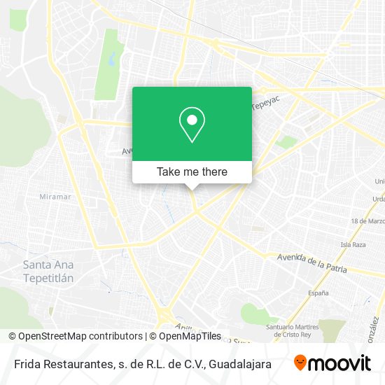 Mapa de Frida Restaurantes, s. de R.L. de C.V.