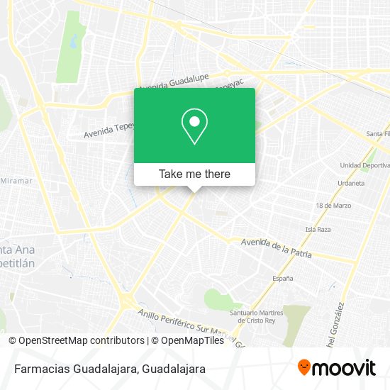 Farmacias Guadalajara map