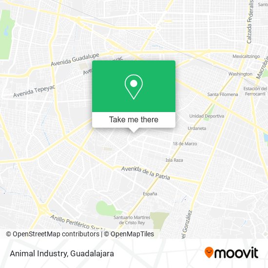 Mapa de Animal Industry