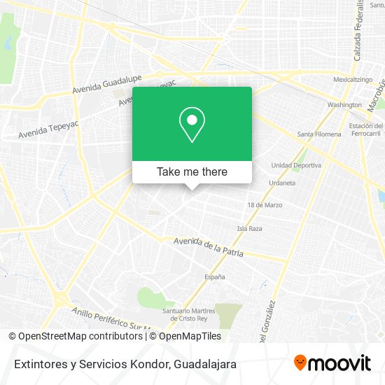 Extintores y Servicios Kondor map