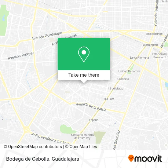 Bodega de Cebolla map