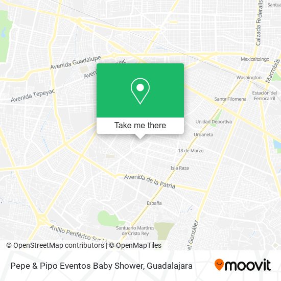 Pepe & Pipo Eventos Baby Shower map