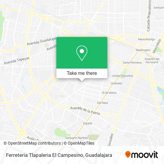 Ferreteria Tlapaleria El Campesino map