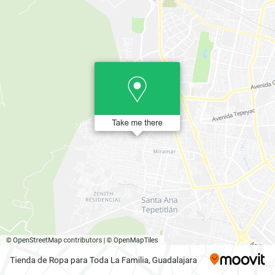 Mapa de Tienda de Ropa para Toda La Familia