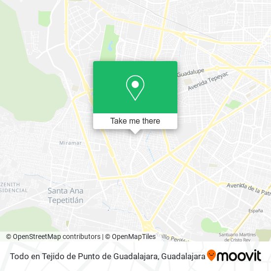 Mapa de Todo en Tejido de Punto de Guadalajara
