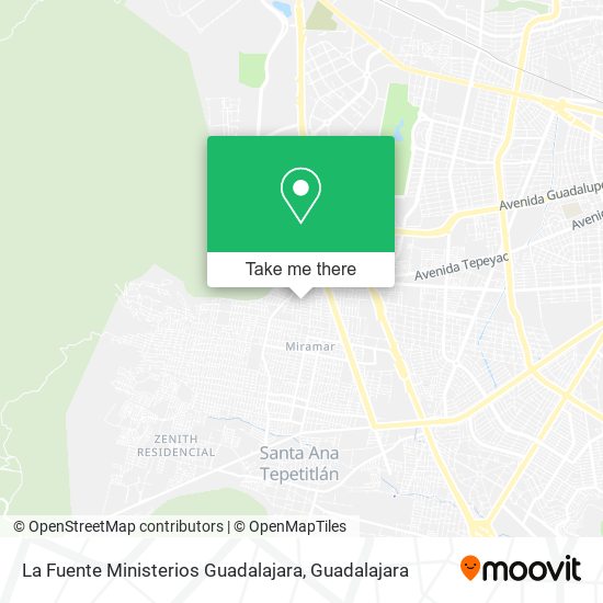 La Fuente Ministerios Guadalajara map