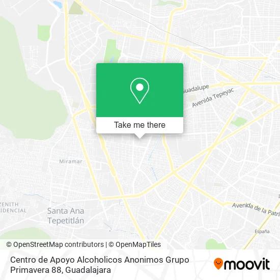 Centro de Apoyo Alcoholicos Anonimos Grupo Primavera 88 map
