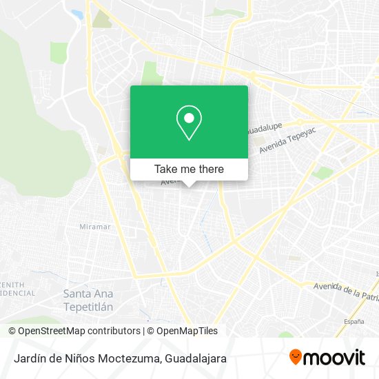 Mapa de Jardín de Niños Moctezuma