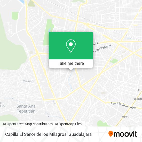 Mapa de Capilla El Señor de los Milagros