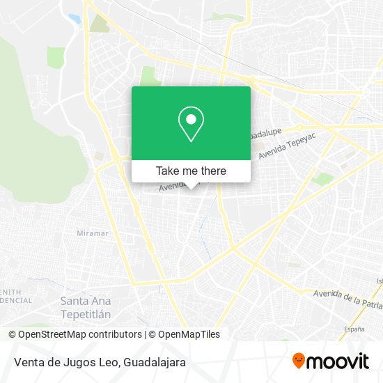 Venta de Jugos Leo map