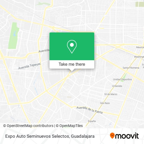 Expo Auto Seminuevos Selectos map