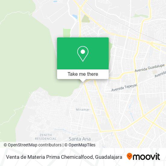 Venta de Materia Prima Chemicalfood map