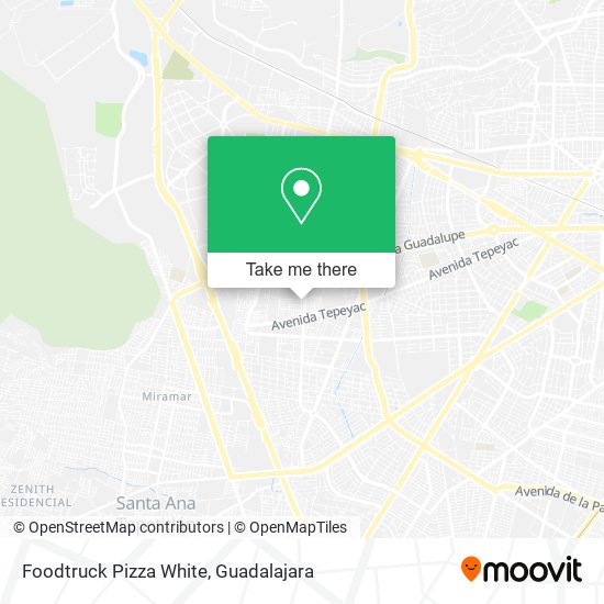 Foodtruck Pizza White map