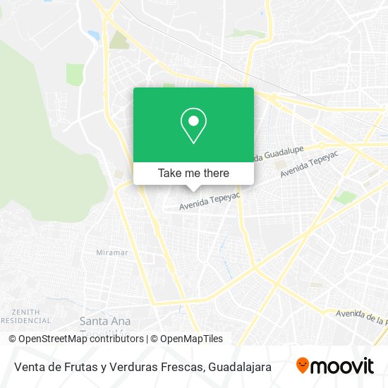 Venta de Frutas y Verduras Frescas map