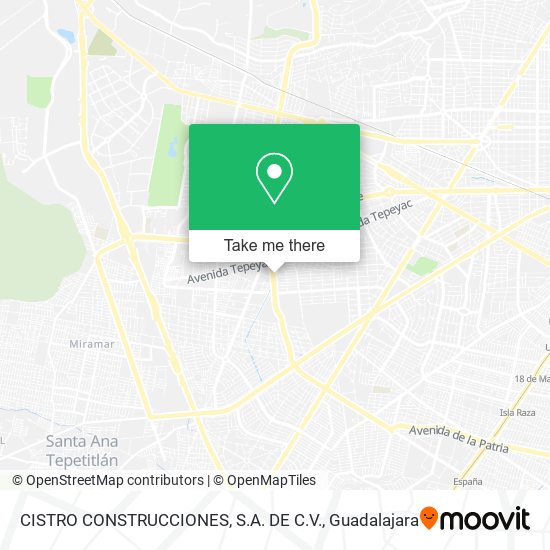 Mapa de CISTRO CONSTRUCCIONES, S.A. DE C.V.