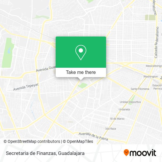 Mapa de Secretaria de Finanzas