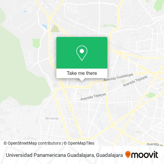 Universidad Panamericana Guadalajara map