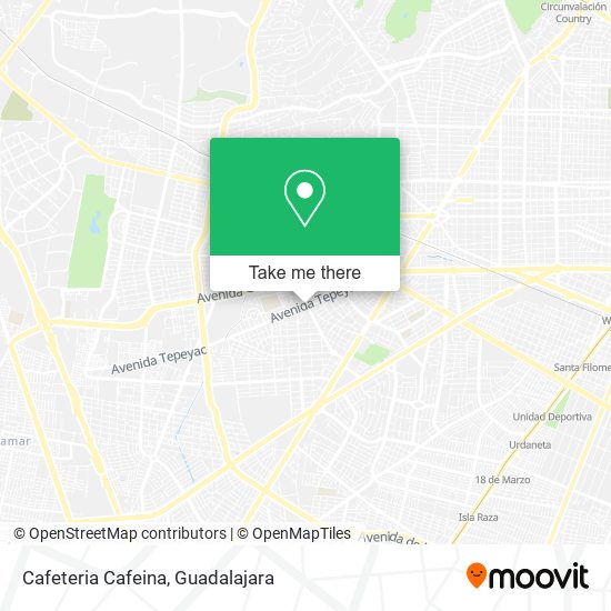 Mapa de Cafeteria Cafeina