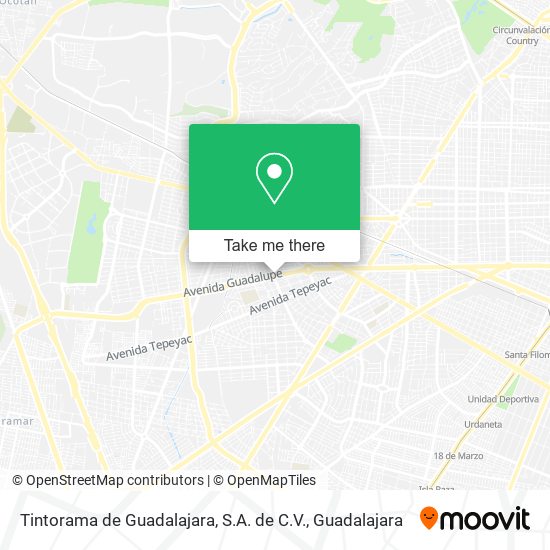 Tintorama de Guadalajara, S.A. de C.V. map