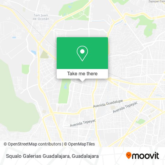 Squalo Galerias Guadalajara map