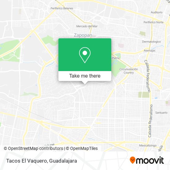 Mapa de Tacos El Vaquero