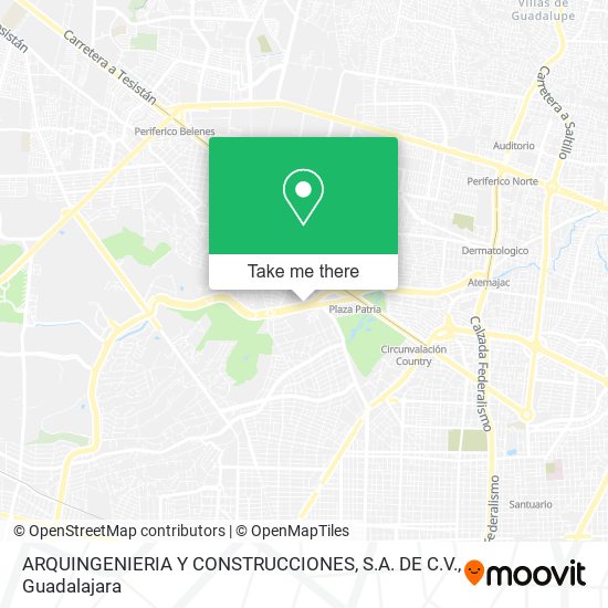 ARQUINGENIERIA Y CONSTRUCCIONES, S.A. DE C.V. map