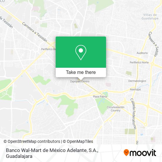 Banco Wal-Mart de México Adelante, S.A. map