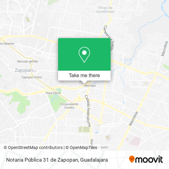 Notaria Pública 31 de Zapopan map