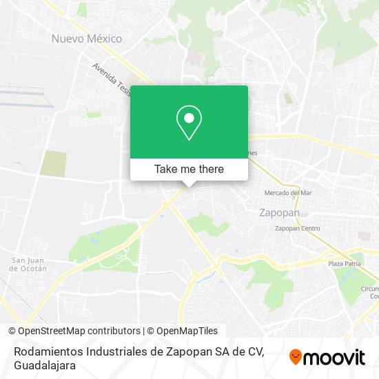 Mapa de Rodamientos Industriales de Zapopan SA de CV