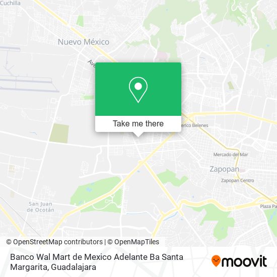 Banco Wal Mart de Mexico Adelante Ba Santa Margarita map