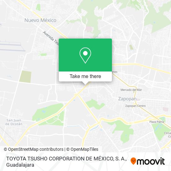 Mapa de TOYOTA TSUSHO CORPORATION DE MÉXICO, S. A.